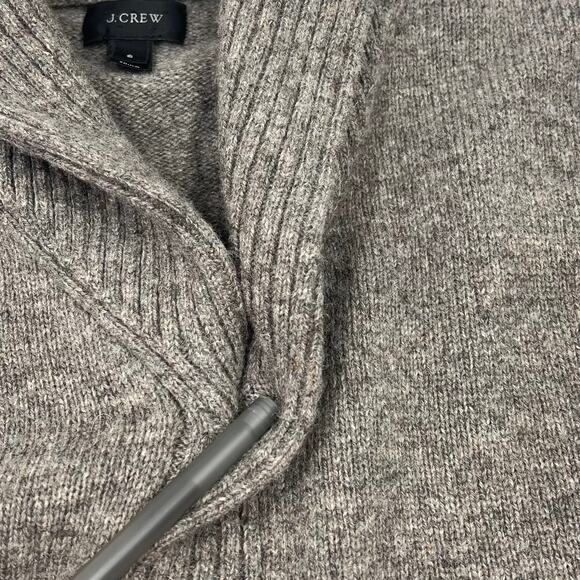 J. Crew Mens Taupe Lambswool Preppy Shawl Collar Pullover Sweater Sz S - Picture 3 of 11